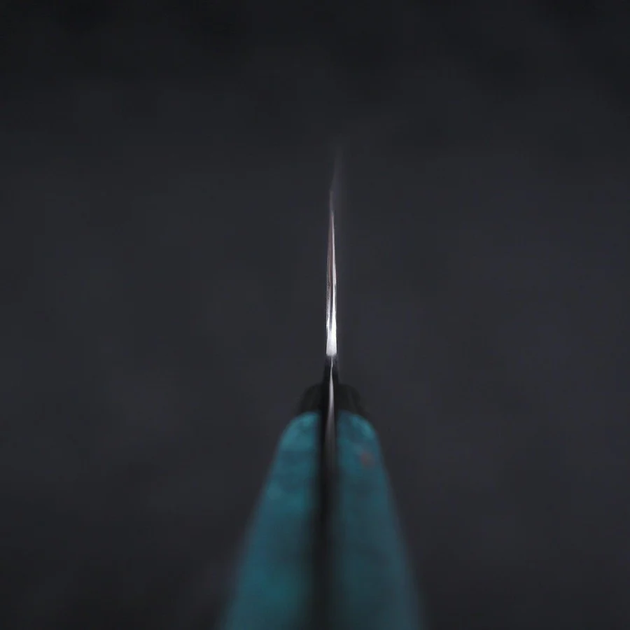 Bunka SG-2 Damascus Turquoise Green Handle 170mm - Image 4