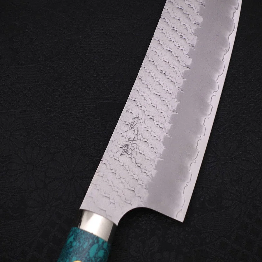 Bunka SG-2 Tsuchime Turquoise Green Handle 170mm - Image 3