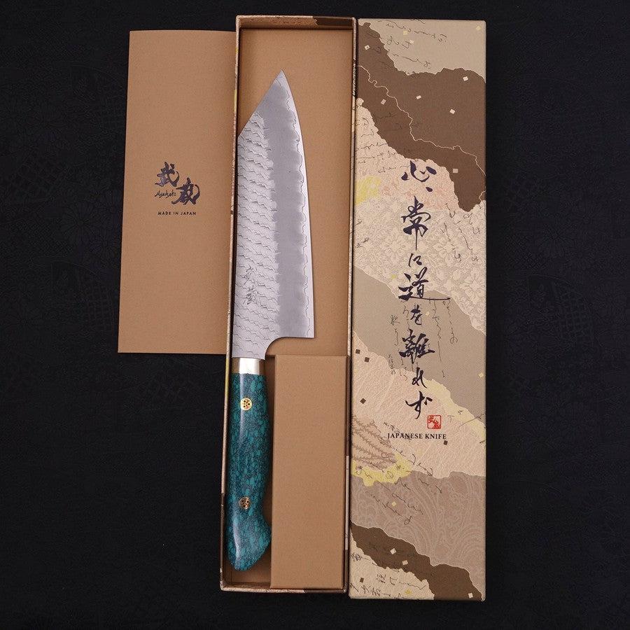 Bunka SG-2 Tsuchime Turquoise Green Handle 170mm - Image 8