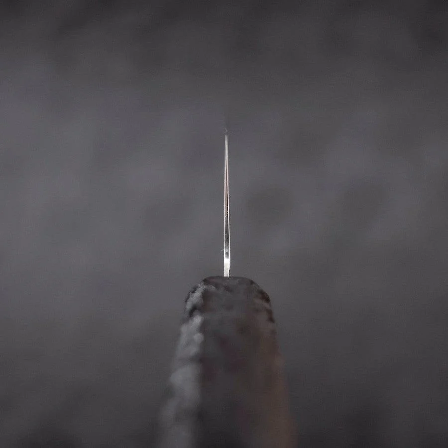 Bunka VG-10 Damascus Black Ishime Handle 180mm - Image 4