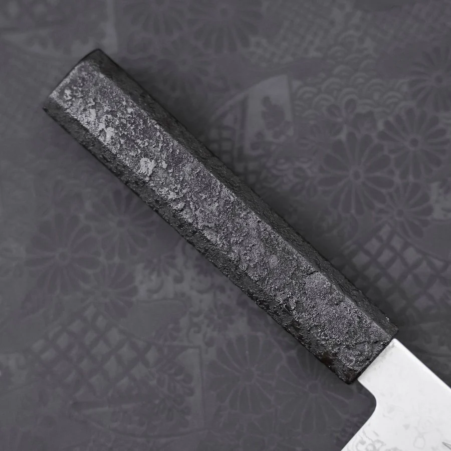 Bunka VG-10 Damascus Black Ishime Handle 180mm - Image 6