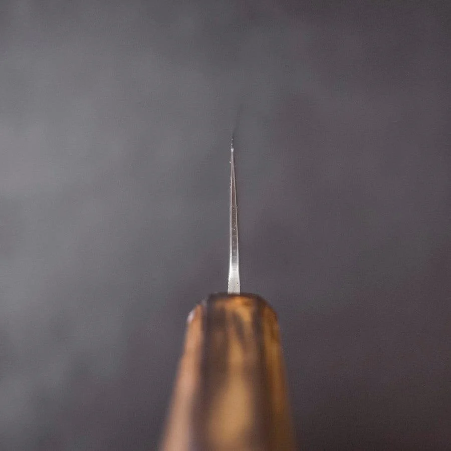 Bunka VG-10 Damascus Sumi Urushi Handle 170mm - Image 4