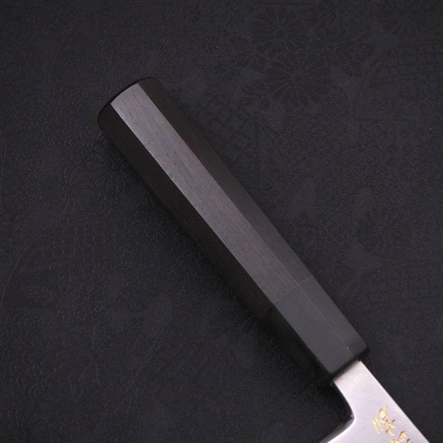 Deba White Steel #2 Kasumi Chokin Silver Dragon Buffalo Ebony Handle 170mm - Image 8
