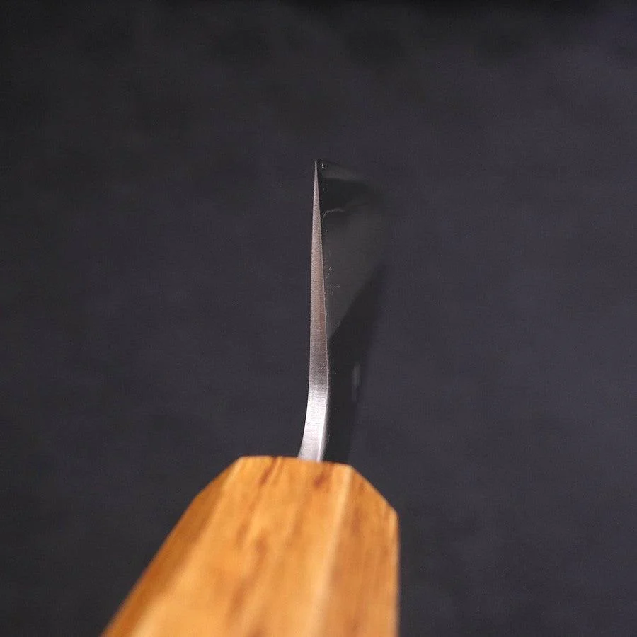 Gyuto White Steel #1 Polished Yaki Urushi Handle 180mm - Image 4