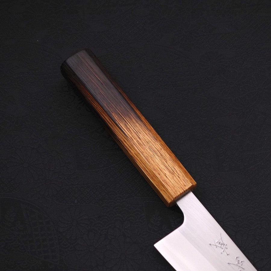 Gyuto White Steel #1 Polished Yaki Urushi Handle 180mm - Image 6