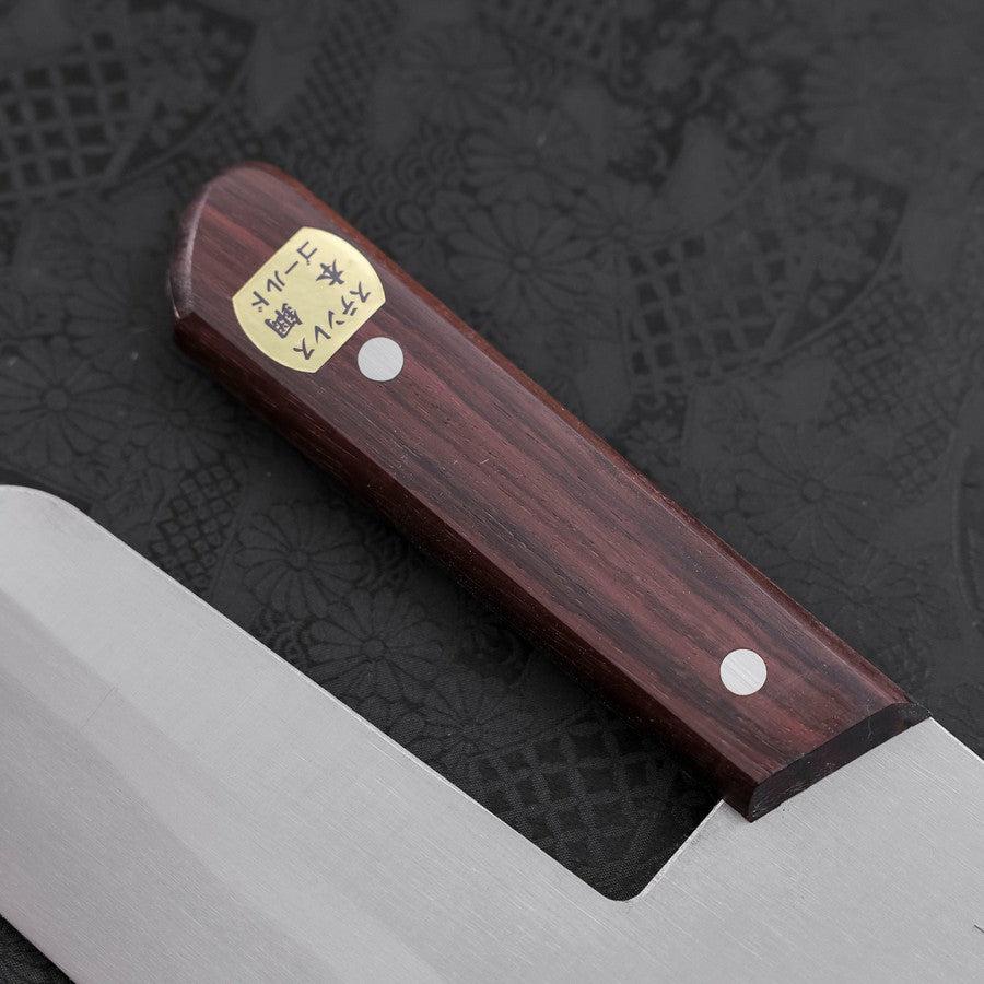 Menkiri (Noodle Knife) Molybdenum Polished Walnut Handle 300mm - Image 4