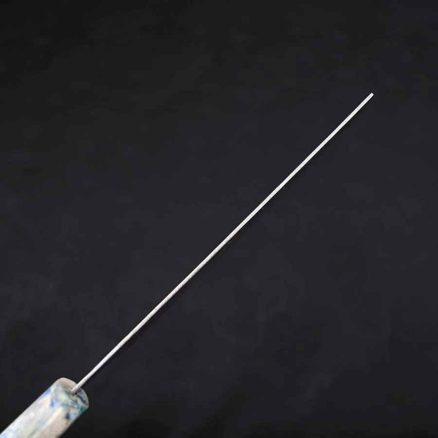 Nakiri AUS-10 Nashiji Damascus Ocean White Mix Handle 165mm - Image 5