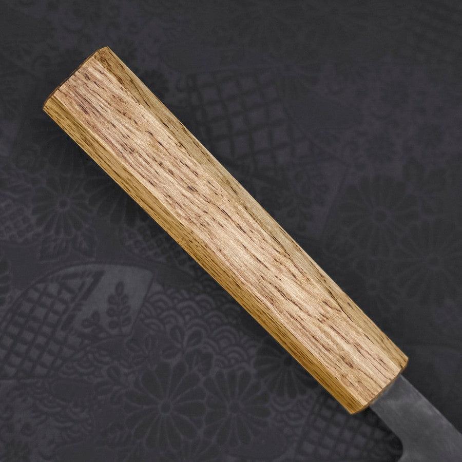 Santoku Blue Steel #2 Kurouchi Oak Handle 165mm - Image 6