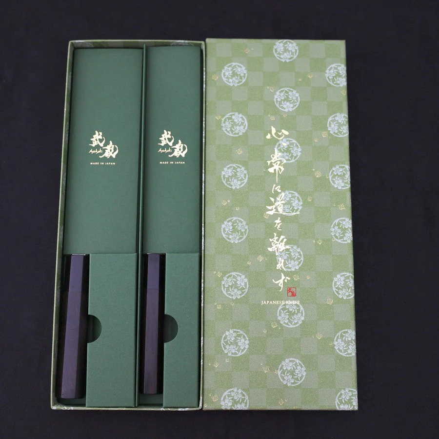 Traditional Green Washi Gift Wrapping Knife Set Box - Image 5