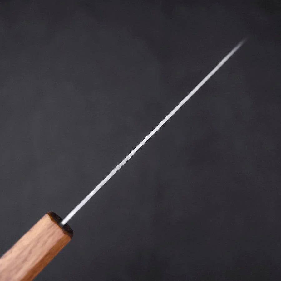 Santoku White Steel #1 Tsuchime Yaki Urushi Handle 165mm - Image 5