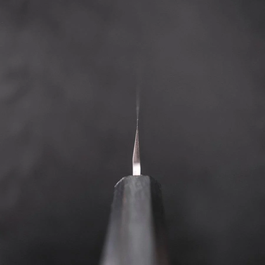 Yanagiba AUS-8 Polished Dark Blue Urushi Handle 240mm - Image 4