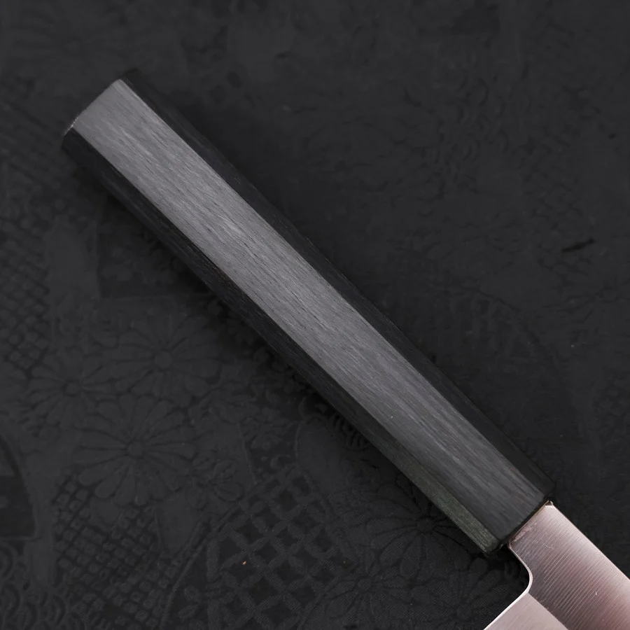 Yanagiba AUS-8 Polished Dark Blue Urushi Handle 240mm - Image 6