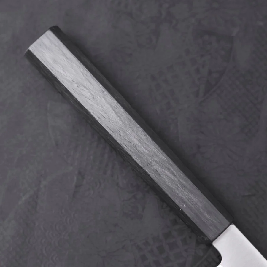 Yanagiba AUS-8 Polished Dark Blue Urushi Handle 300mm - Image 6