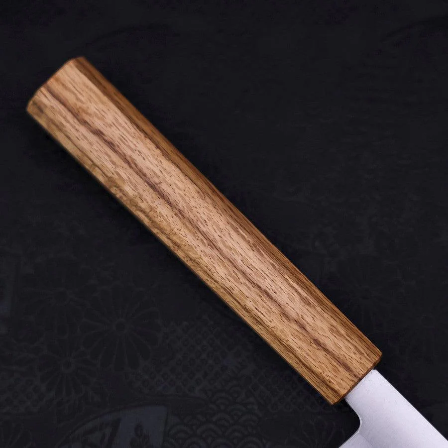 Yanagiba AUS-8 Polished Oak Handle 240mm - Image 6