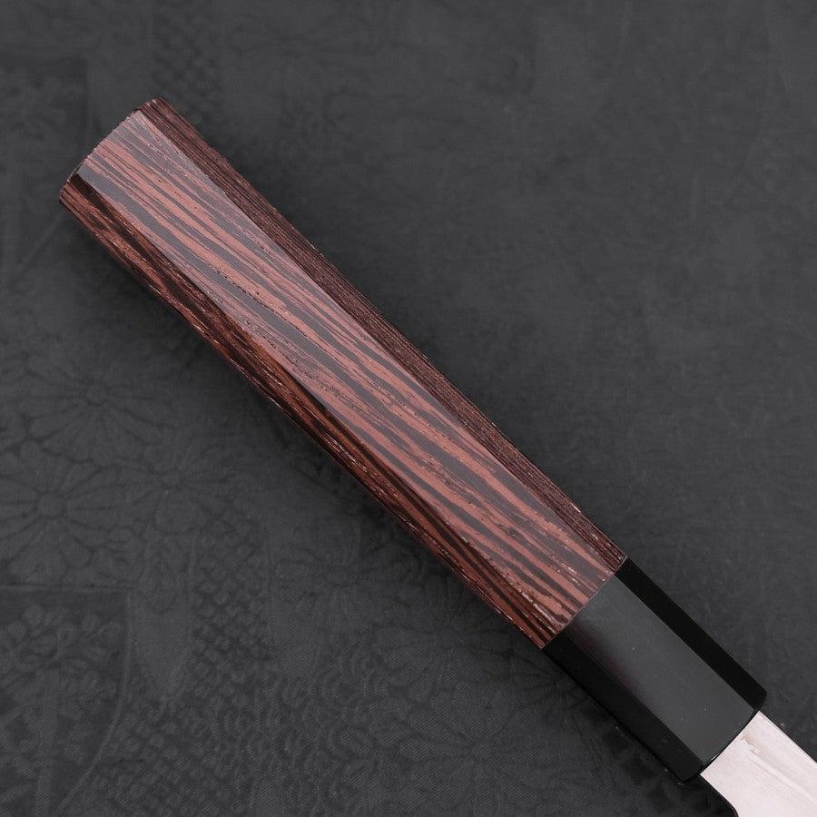 Yanagiba Left Hand AUS-10 Polished Buffalo Wenge Handle 290mm - Image 6