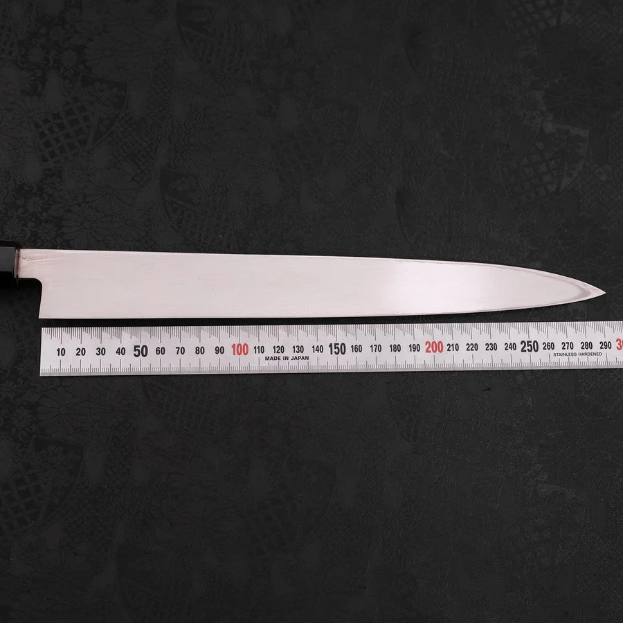 Yanagiba Left Hand AUS-10 Polished Buffalo Wenge Handle 290mm - Image 7